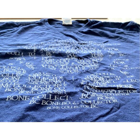 Vintage Bone Collector Graphic T-Shirt in Navy Size Large Y2K - Picture 3 of 7